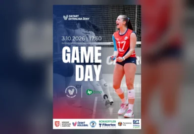 Plakát Game Day – DATART Extraliga žen, NVC a KP Brno, 3. 10. 2026 v 17:30, Svitavy, sportovní hala Na Střelnici